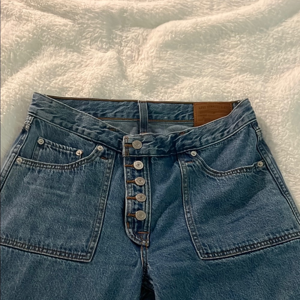 Levi's Inside Out Wide Leg snap button Jeans